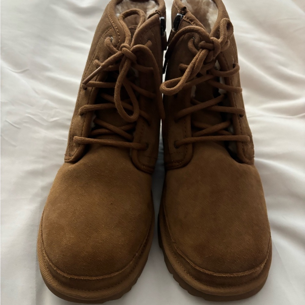 UGG Tan Shearling-Lined Boots